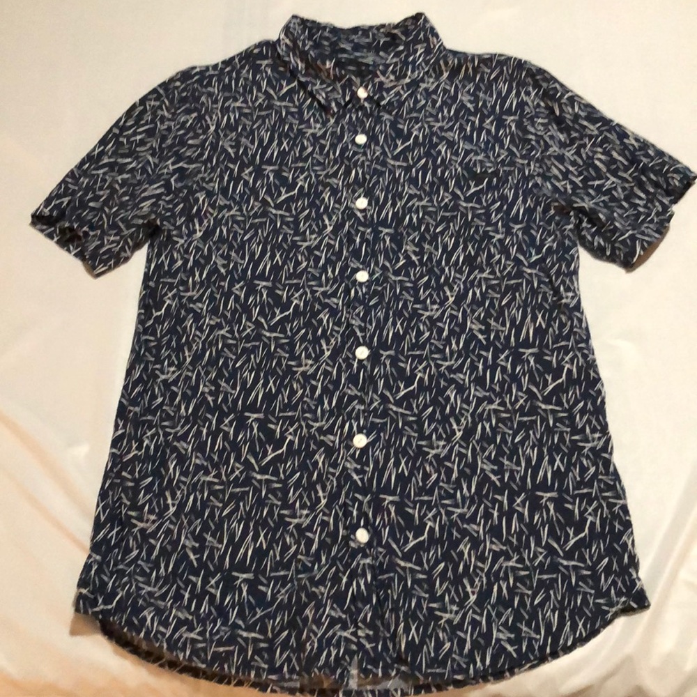 O’Neill Blue and White Patterned Button Down